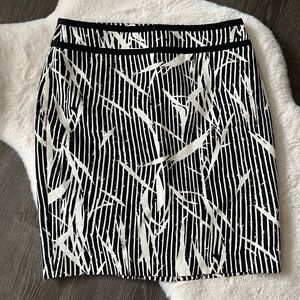Black and‎ Ivory Patterned Women's Skirt
